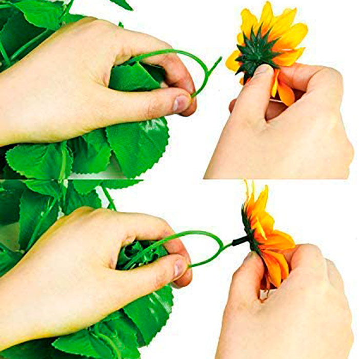 GarlandSunflower, τεχνητή γιρλάντα ηλίανθου με φυσική εμφάνιση (2 τεμάχια) - Image 3