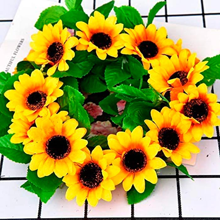 GarlandSunflower, τεχνητή γιρλάντα ηλίανθου με φυσική εμφάνιση (2 τεμάχια) - Image 6