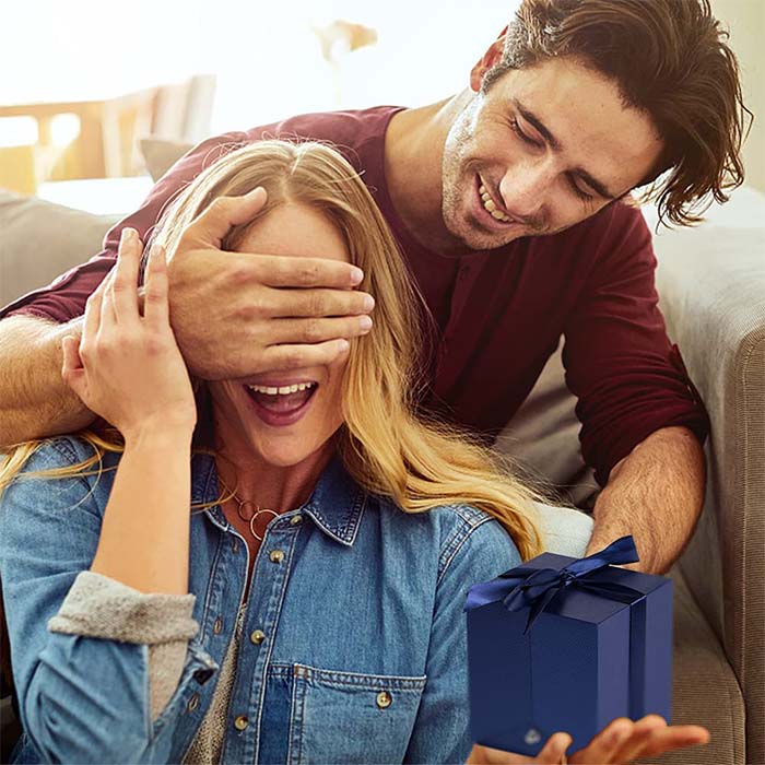 GiftBox, κολιέ με κουτί δώρου και όμορφο τεχνητό τριαντάφυλλο - Image 5