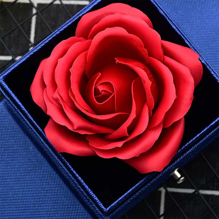 GiftBox, κολιέ με κουτί δώρου και όμορφο τεχνητό τριαντάφυλλο - Image 9