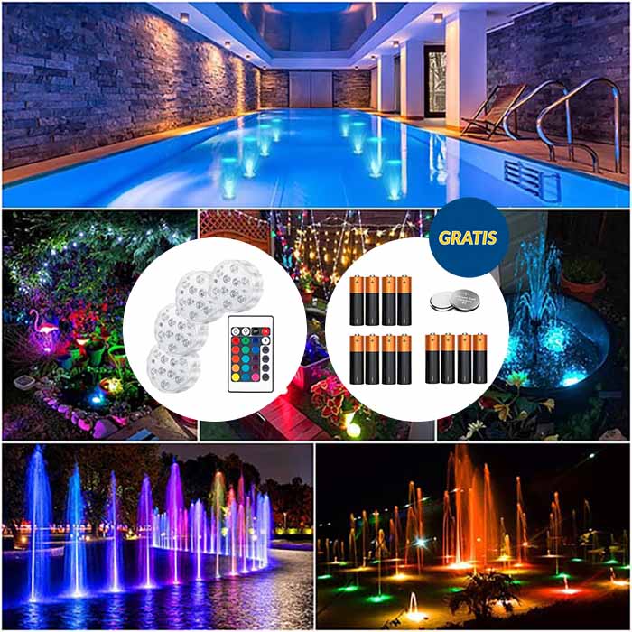 GlowBundle, 4 αδιάβροχα LED φώτα + σετ μπαταριών - Image 7