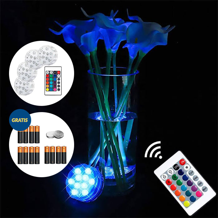 GlowBundle, 4 αδιάβροχα LED φώτα + σετ μπαταριών - Image 9