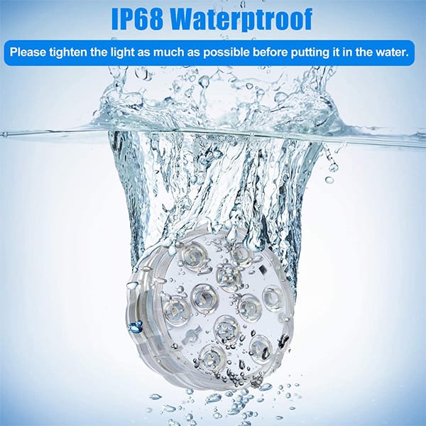 GlowWaterLights, 4 αδιάβροχα φωτάκια LED με τηλεχειριστήριο. - Image 6