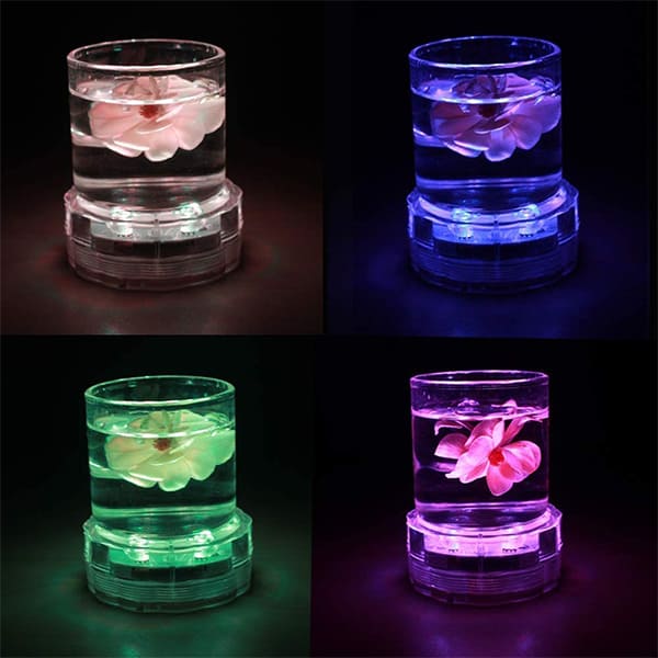 GlowWaterLights, 4 αδιάβροχα φωτάκια LED με τηλεχειριστήριο. - Image 7