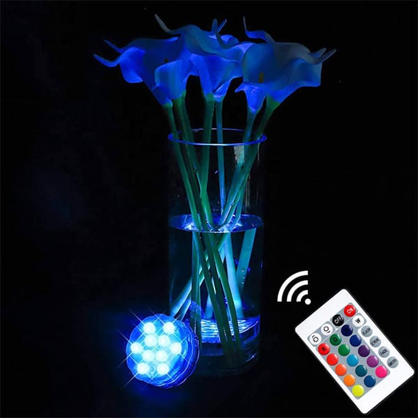 GlowWaterLights, 4 αδιάβροχα φωτάκια LED με τηλεχειριστήριο. - Image 8