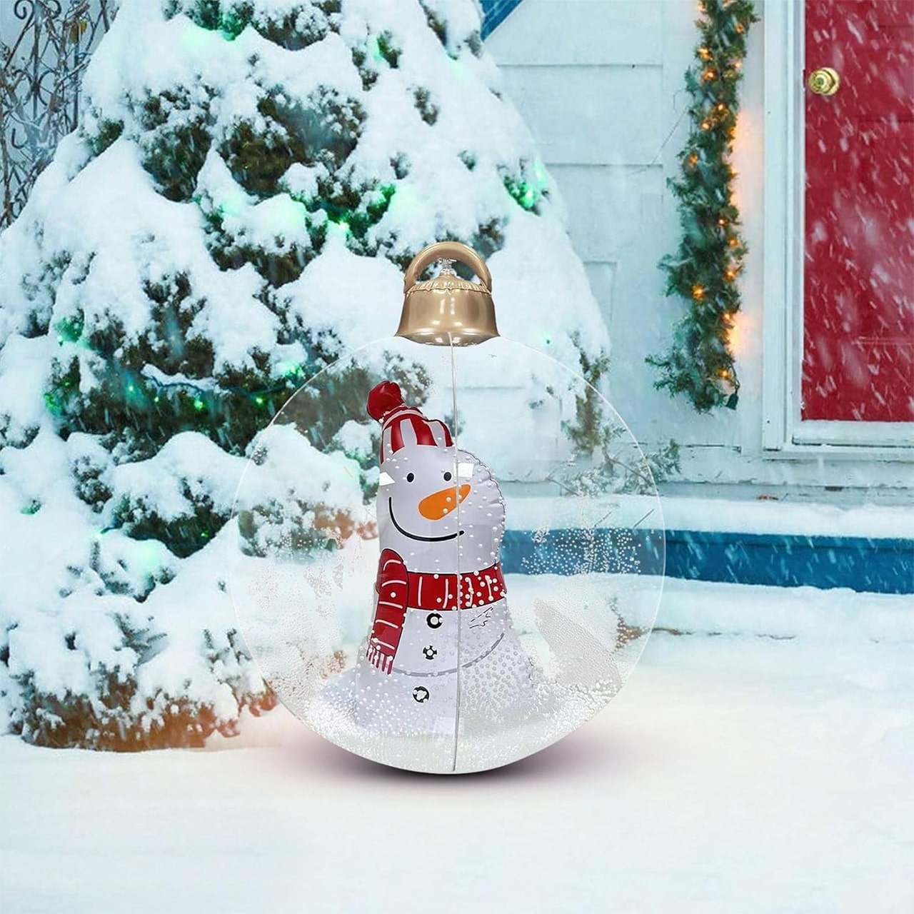GlowySnowy, Χριστουγεννιάτικη μπάλα με σχέδιο χιονάνθρωπου και φως - Image 2