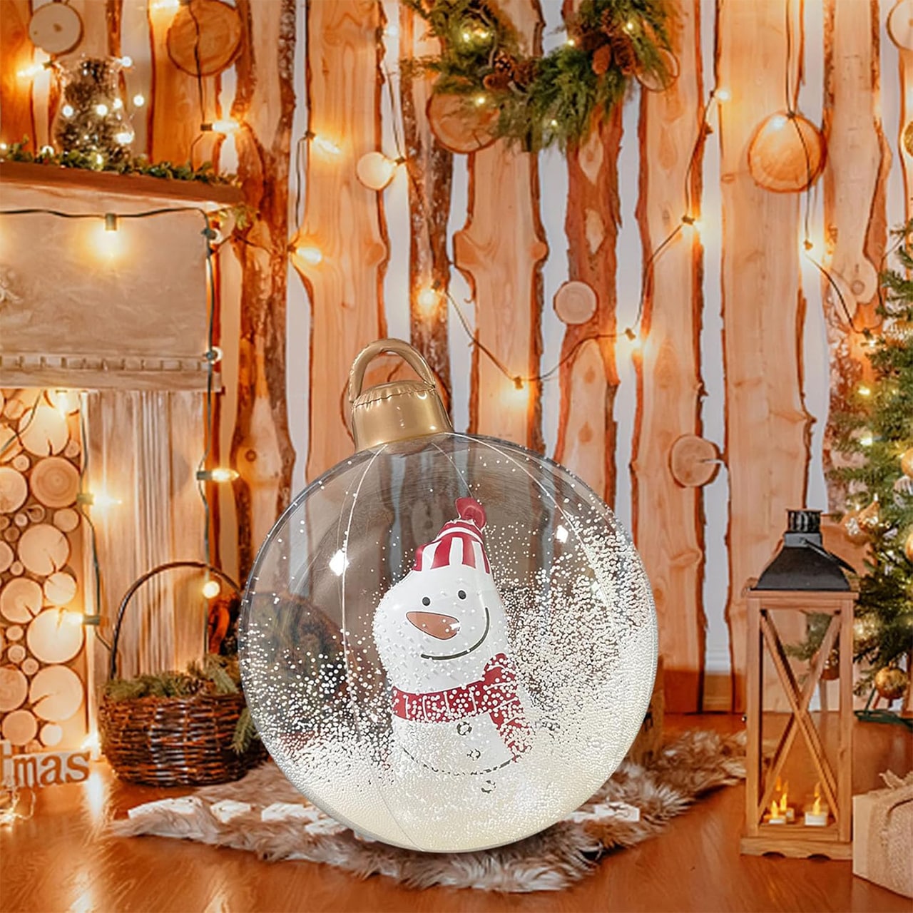 GlowySnowy, Χριστουγεννιάτικη μπάλα με σχέδιο χιονάνθρωπου και φως - Image 6
