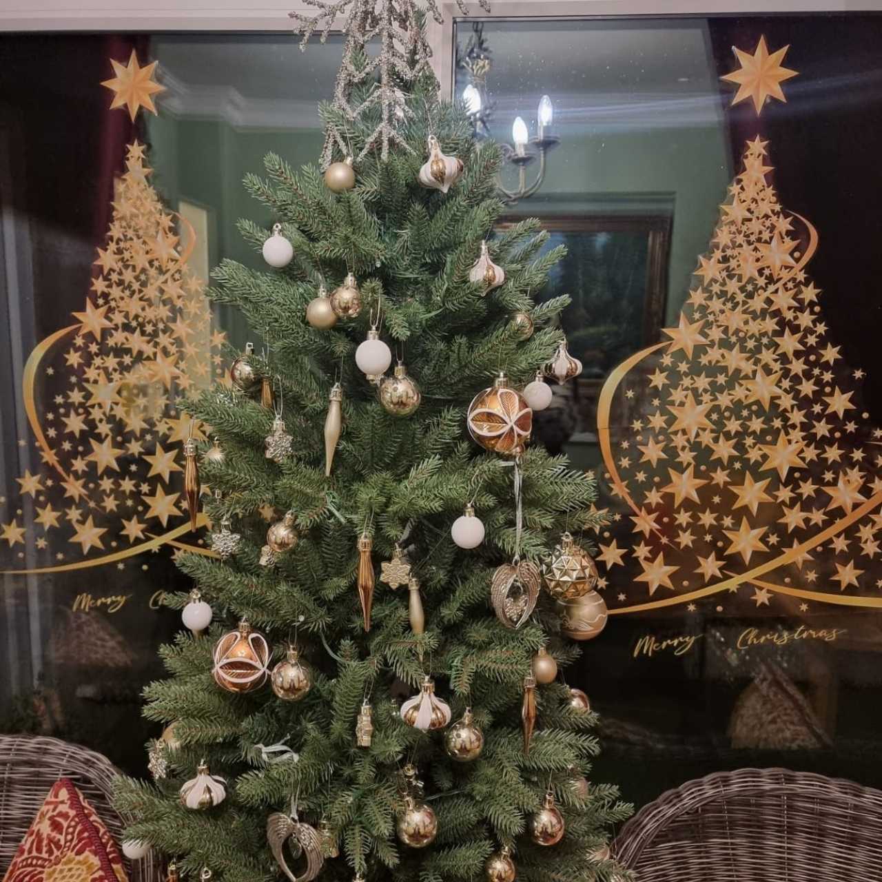 GoldenTree, αυτοκόλλητα παραθύρων Χριστουγέννων σε χρυσό (2 τεμ.) - Image 7
