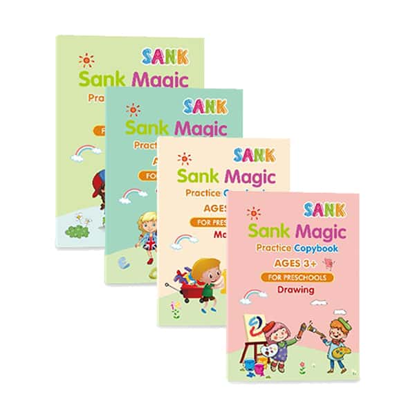 KidBook, 4 τετράδια αντιγραφής για γραφή και ζωγραφική με το Μαγικό στυλό, τα οποία σβήνουν αυτόματα όταν στεγνώνουν - Image 1
