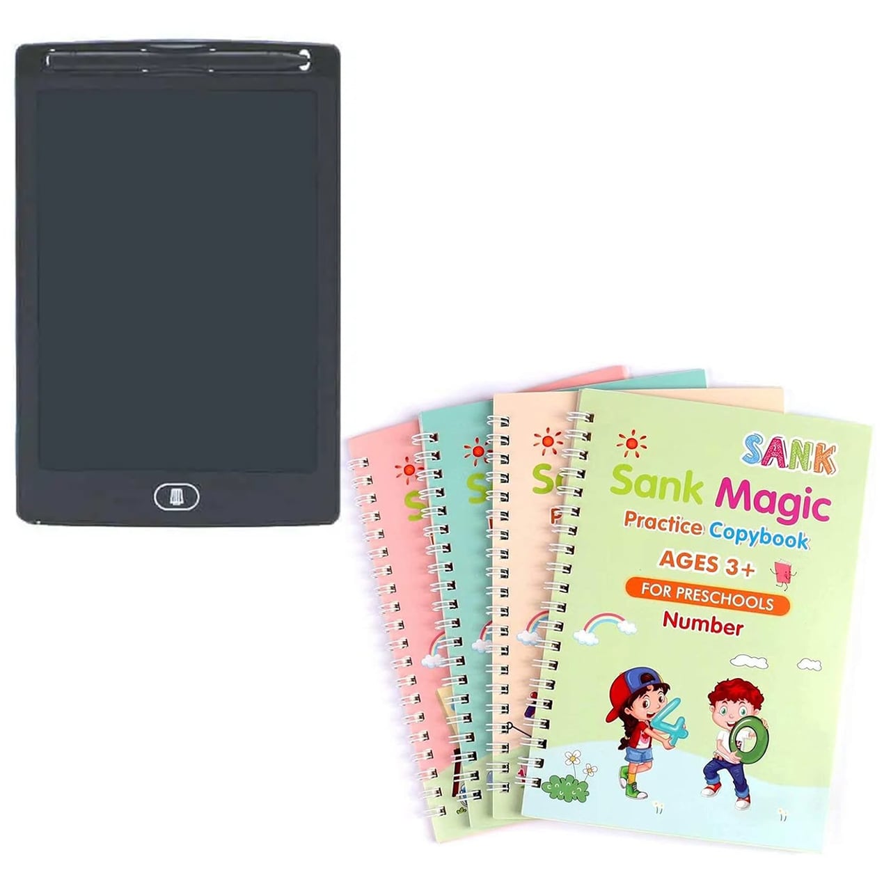 KidsBundle, LED pen tablet και 4 μαγικά τετράδια για να μάθουν να γράφουν και να σχεδιάζουν - Image 3