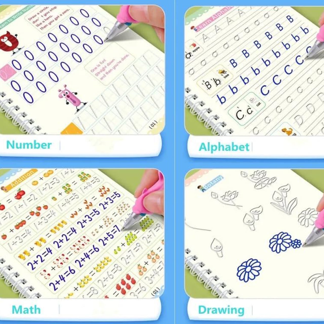 KidsBundle, LED pen tablet και 4 μαγικά τετράδια για να μάθουν να γράφουν και να σχεδιάζουν - Image 4