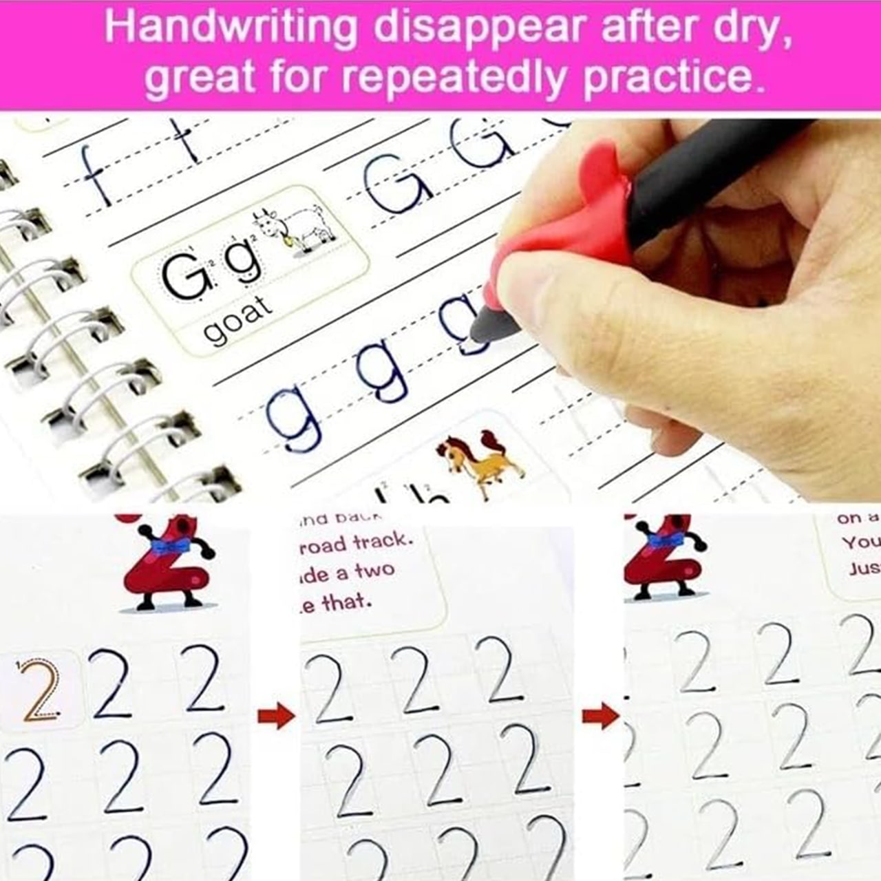 KidsBundle, LED pen tablet και 4 μαγικά τετράδια για να μάθουν να γράφουν και να σχεδιάζουν - Image 5