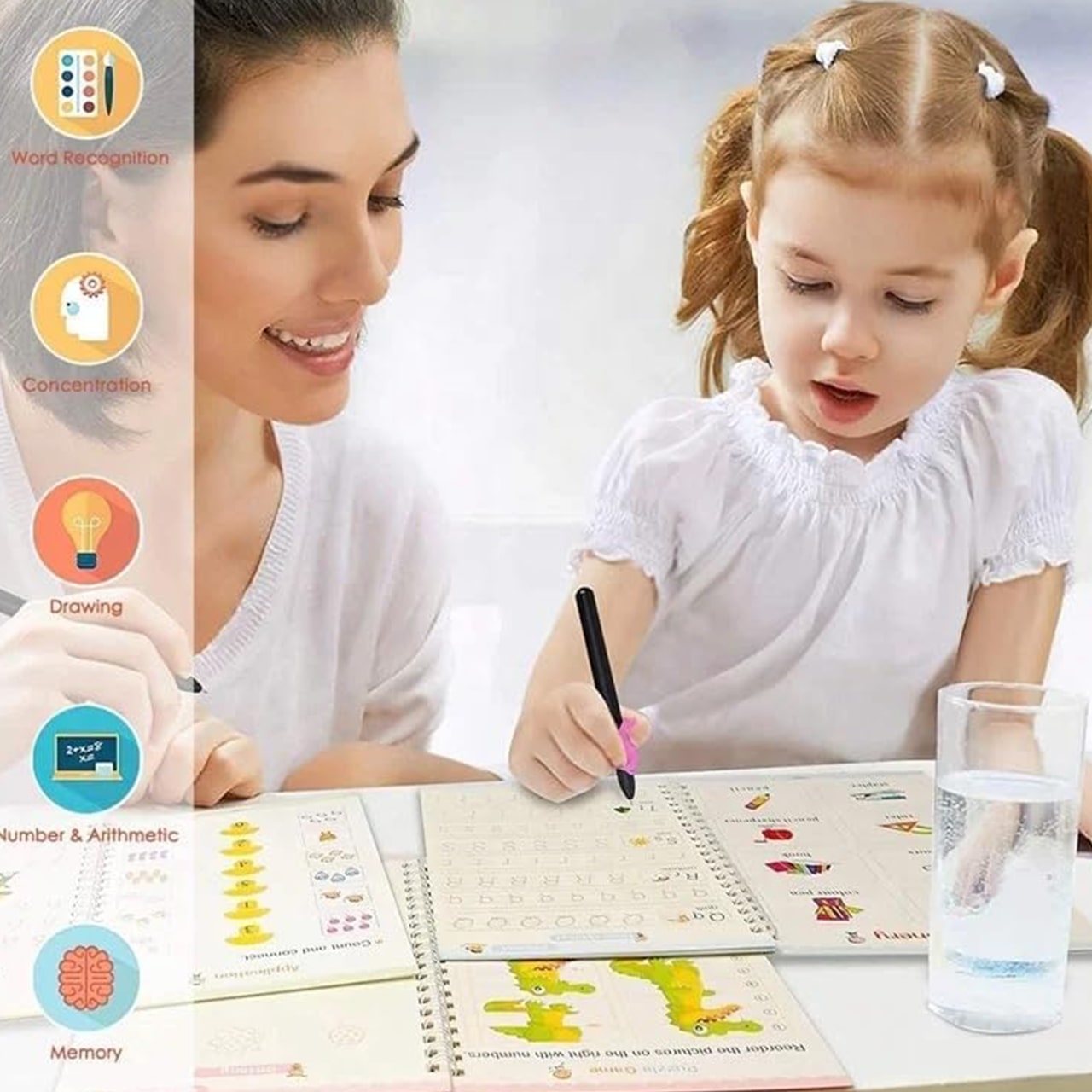KidsBundle, LED pen tablet και 4 μαγικά τετράδια για να μάθουν να γράφουν και να σχεδιάζουν - Image 9