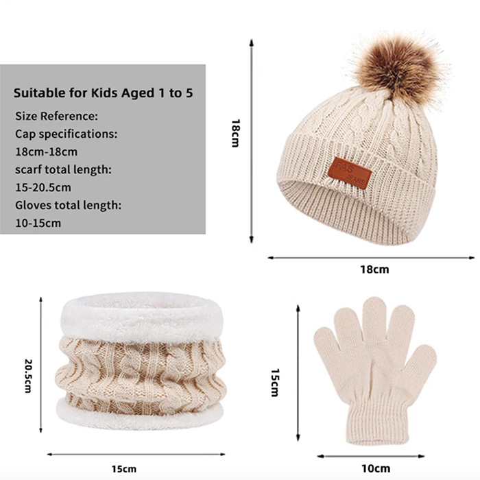 KnittSet, ζεστό σετ χειμερινό για παιδιά - Image 2