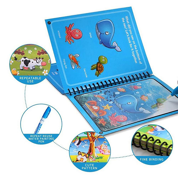 MagicWaterBook, ένα σετ με 3 μαγικά μολύβια ακουαρέλας για δημιουργία χωρίς βρωμιά - Image 6