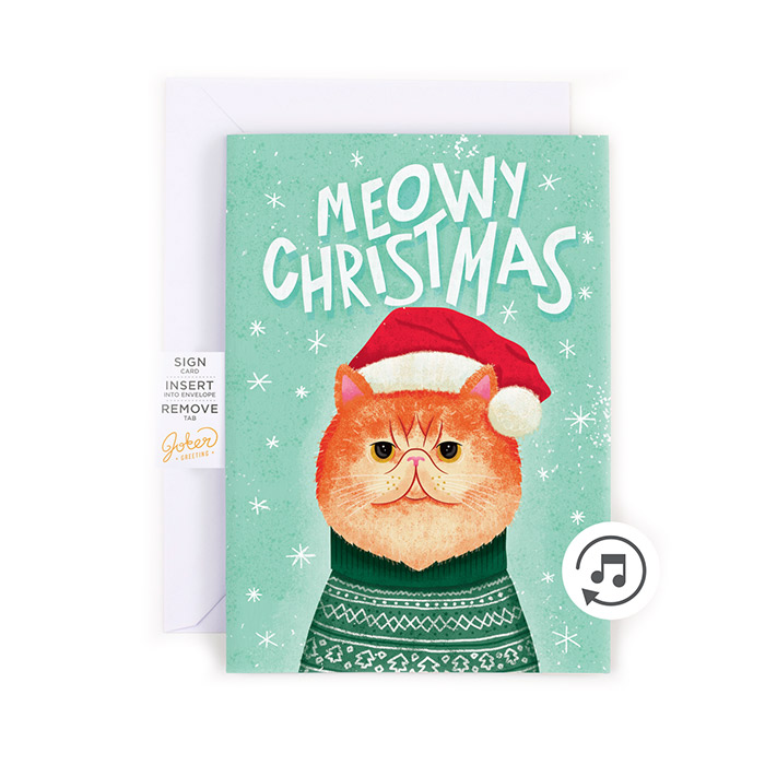 MeowCard, ένα διασκεδαστικό Χριστουγεννιάτικο κάρτα με ένα γάτο - Image 1