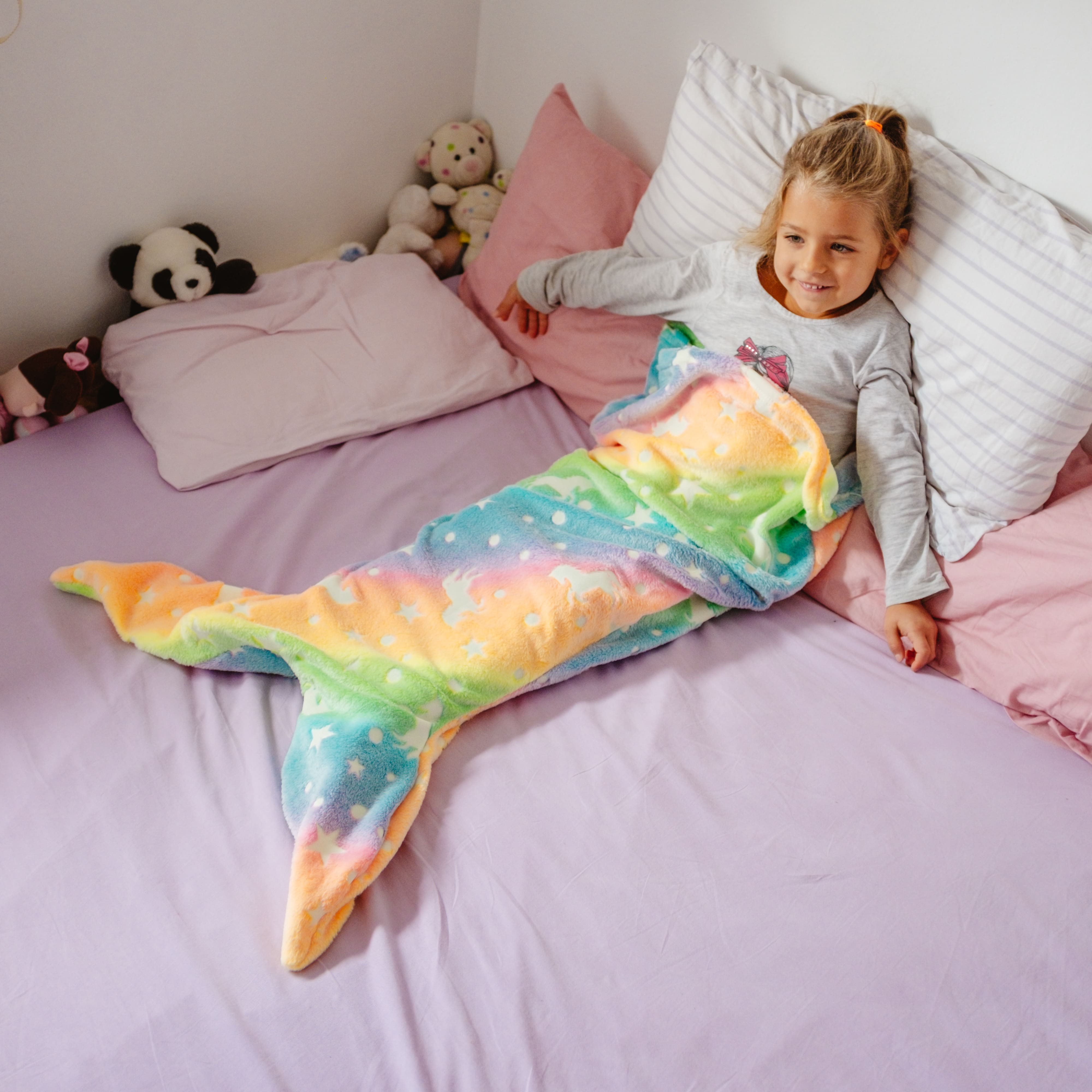 MermaidBlanket, παιδική κουβέρτα σε σχήμα ουράς γοργόνας - Image 9