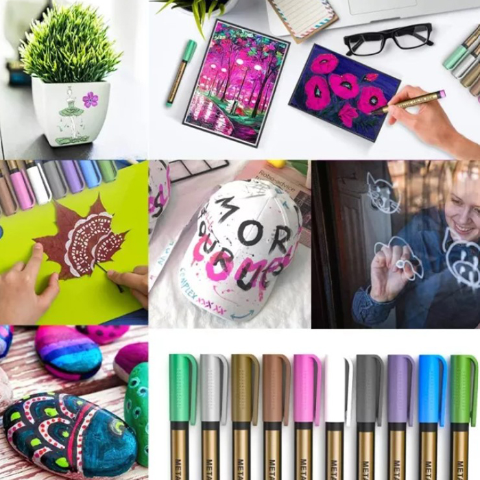 MetallicColorPen, ένα σετ μαρκαδόρων 10 τεμαχίων για σχεδιασμό - Image 7