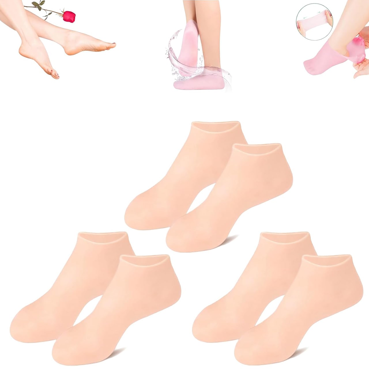 MoistMask, ενυδατικά καλσόν φροντίδας ποδιών από σιλικόνη - Image 3