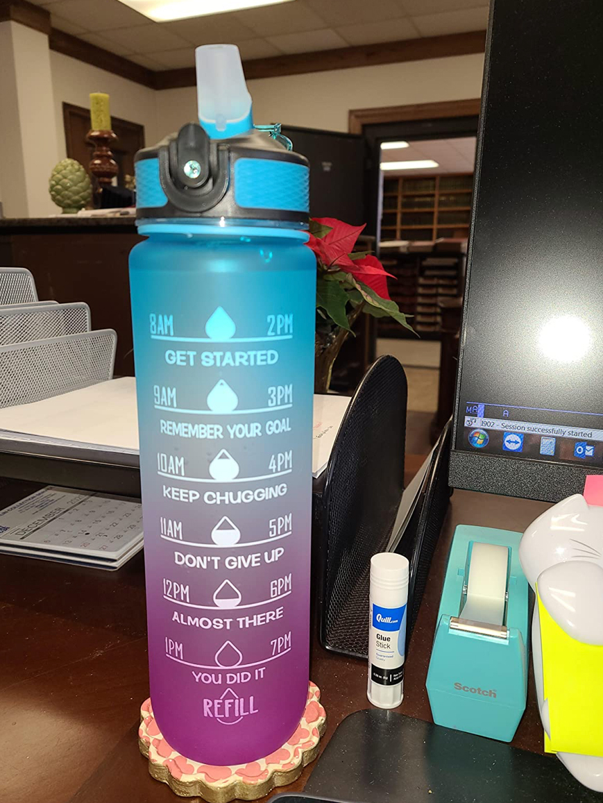 MotivationalBottle, μπουκάλι νερού με κίνητρα και χρονικές σημάνσεις (1000 ml) - Image 10