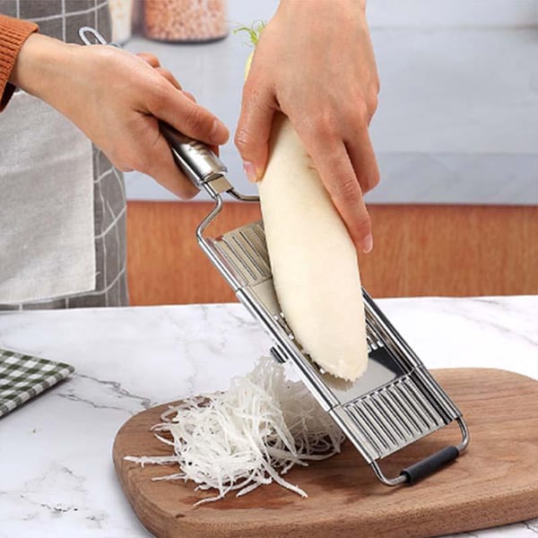 MultiSlicer, πολυλειτουργικός φρέσκος κοπτήρας λαχανικών με εργονομική λαβή και 3 διαφορετικές λεπίδες - Image 8