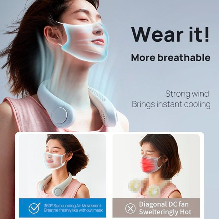 NeckFan, ένας φορητός ανεμιστήρας που εφαρμόζει γύρω από το λαιμό σας - Image 4