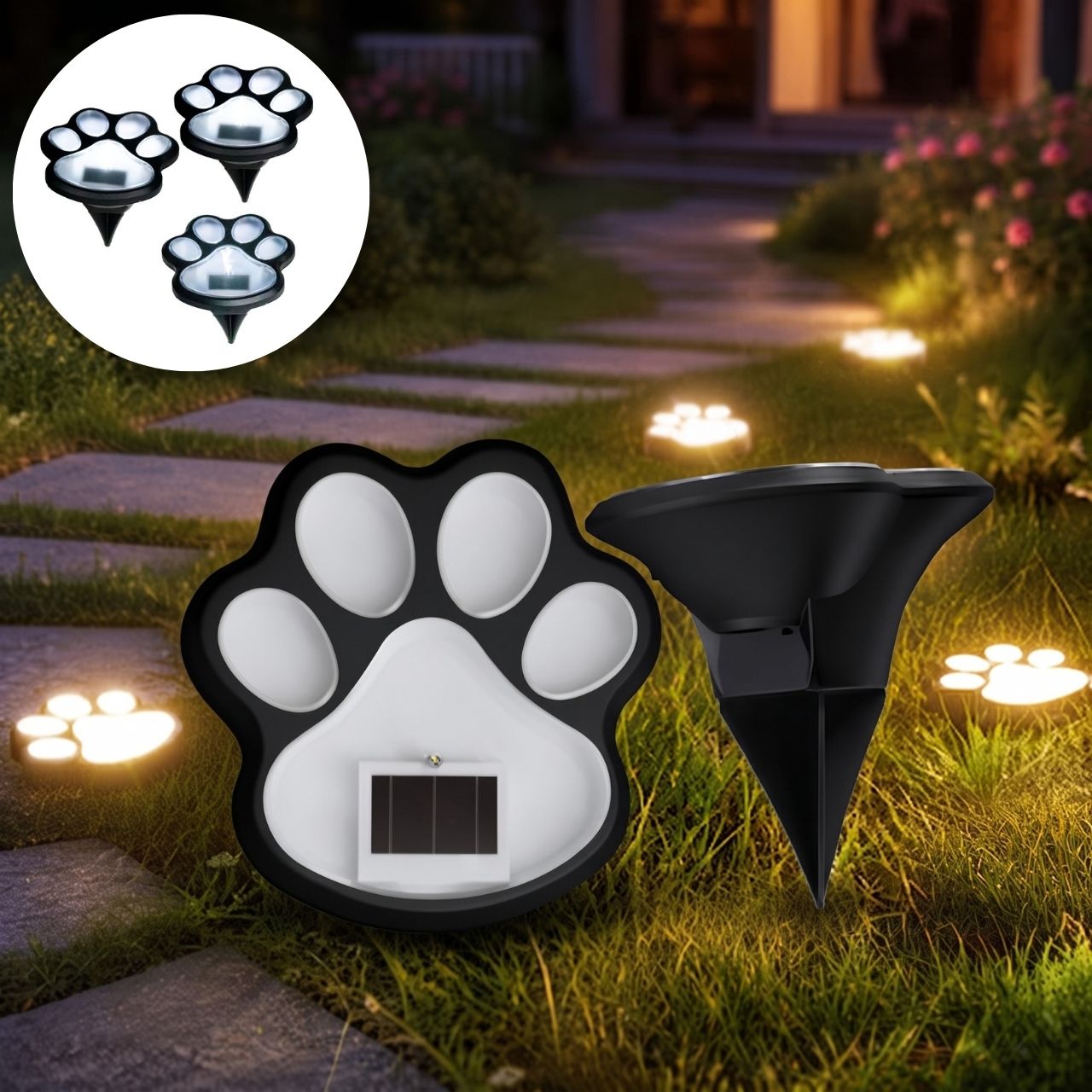 Ηλιακά LED φωτιστικά σε σχήμα πατούσας, Paws - Image 3