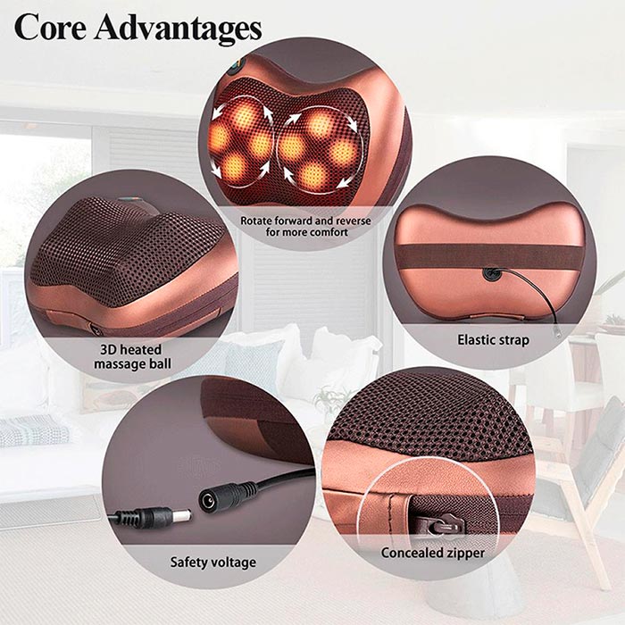 PillowMassager, μαξιλάρι μασάζ για χαλάρωση και μασάζ σώματος - Image 3