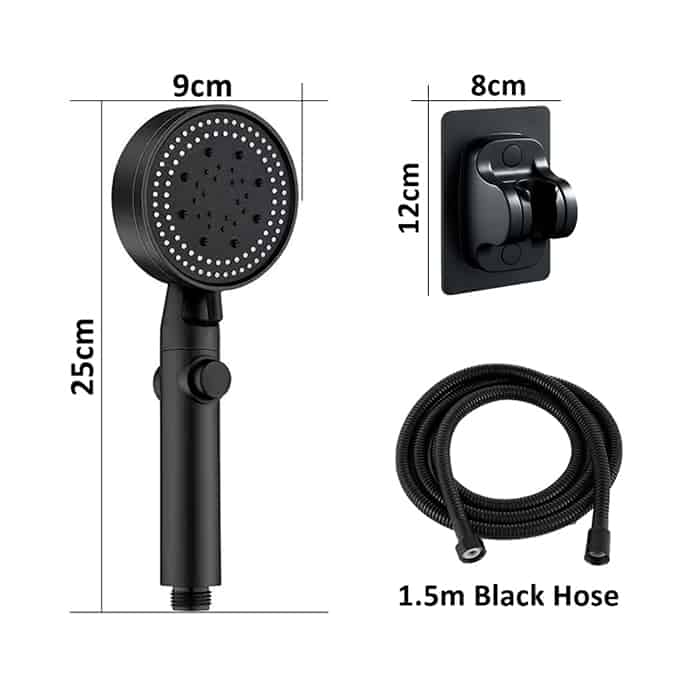 PressureShower, βάση τηλεφώνoy ντους με 5 λειτουργίες (τηλέφωνο ντους, σπιράλ και βάση) - Image 4