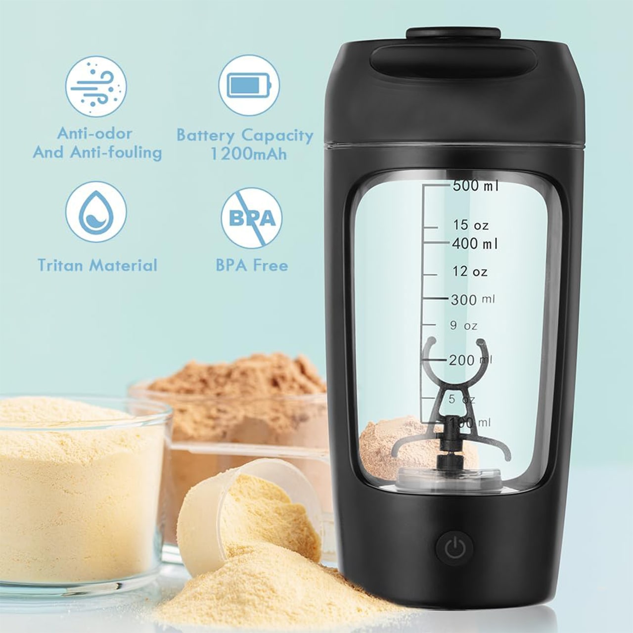 ProteinShaker, ένα ηλεκτρικό σέικερ με δοχείο που είναι επίσης μπουκάλι - Image 4