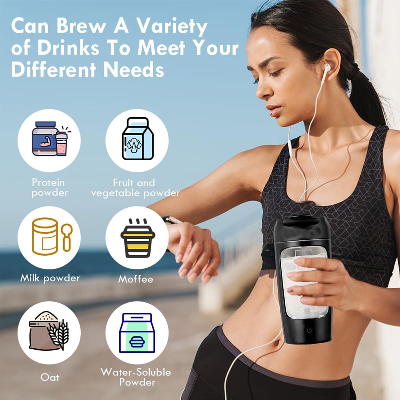 ProteinShaker, ένα ηλεκτρικό σέικερ με δοχείο που είναι επίσης μπουκάλι - Image 5