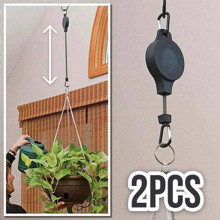 PullGarden, σετ 2 γάντζων για κρεμαστά φυτά με ελαστικό ιμάντα - Image 2