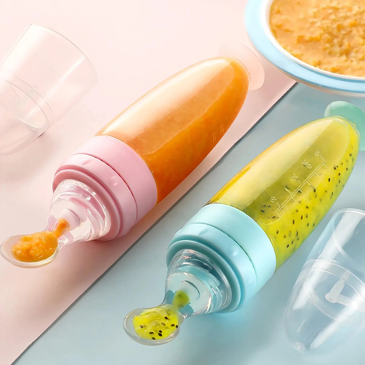 SoftSpoon, σιλικόνη μπουκάλι με κουτάλι - Image 3