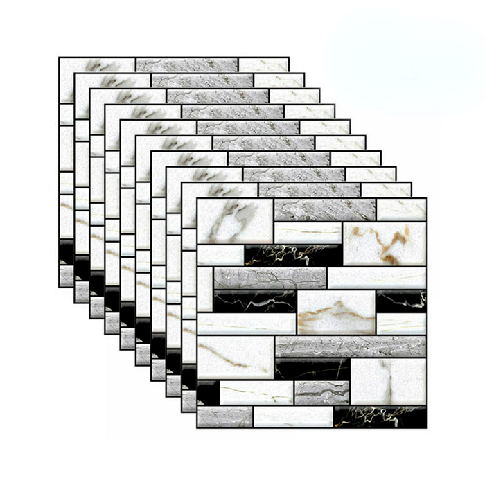 StickMarble, 3D αυτοκόλλητα τοίχου σε σχέδιο μάρμαρου (10 τεμ.) - Image 1