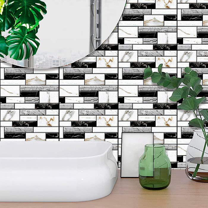 StickMarble, 3D αυτοκόλλητα τοίχου σε σχέδιο μάρμαρου (10 τεμ.) - Image 8
