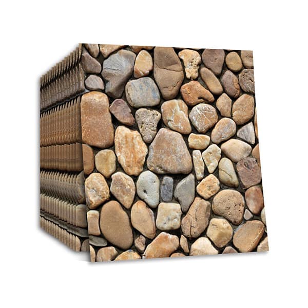 Stones3DWallpaper, τρισδιάστατα αυτοκόλλητα τοίχου σε απομίμηση πέτρας (10 κομμάτια) - Image 1