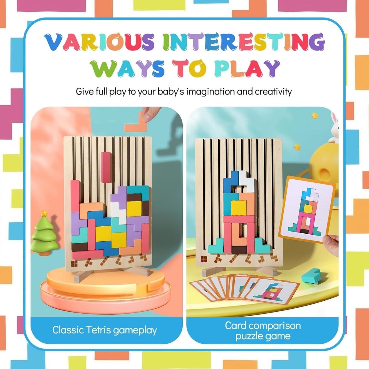 Tetris, ξύλινο εκπαιδευτικό παιχνίδι - Image 6