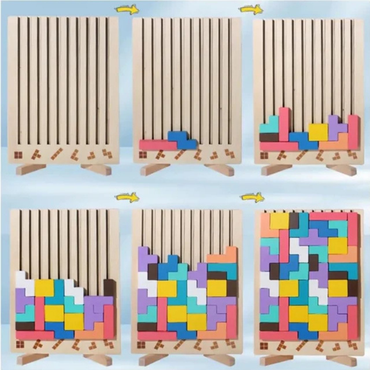 Tetris, ξύλινο εκπαιδευτικό παιχνίδι - Image 7