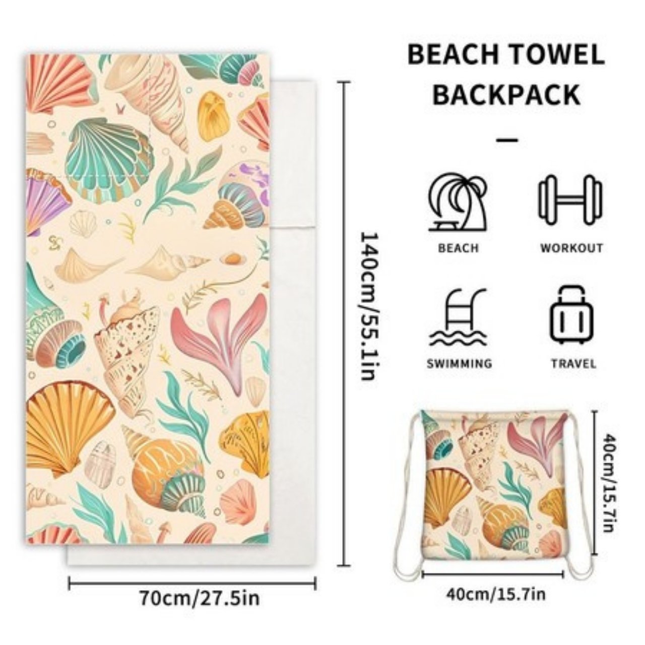 TowelBag, 2in1 πετσέτα και σακίδιο - Image 4