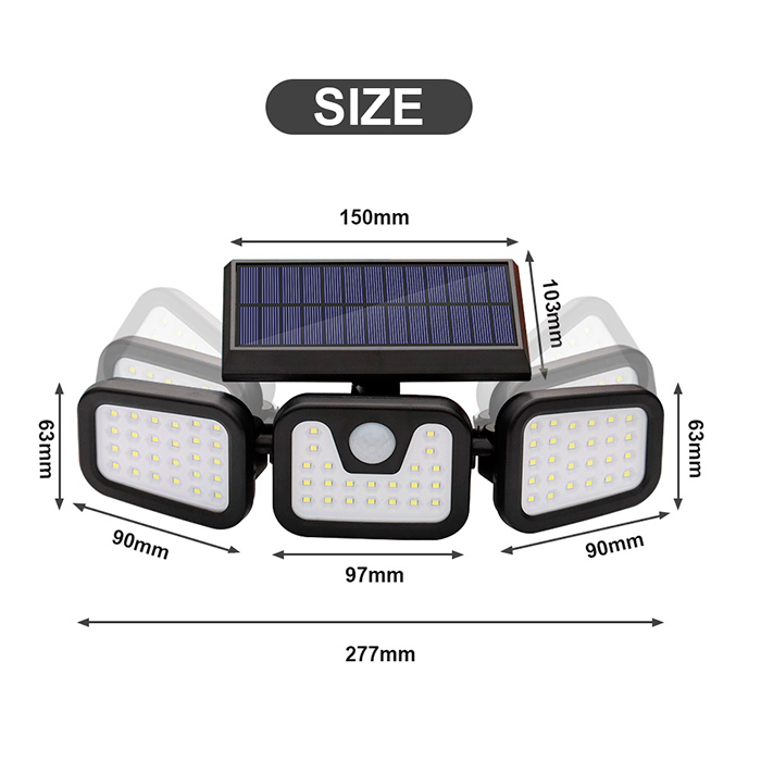 TripleSolar 3-πλευρο ηλιακό φωτιστικό - Image 2
