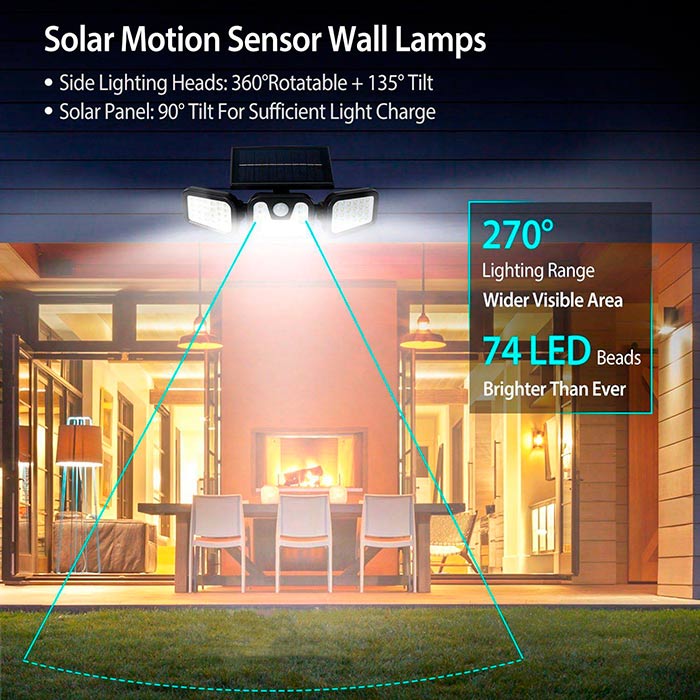 TripleSolar 3-πλευρο ηλιακό φωτιστικό - Image 3