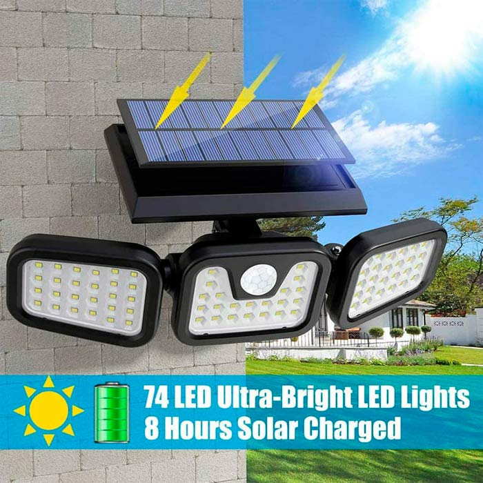 TripleSolar 3-πλευρο ηλιακό φωτιστικό - Image 4