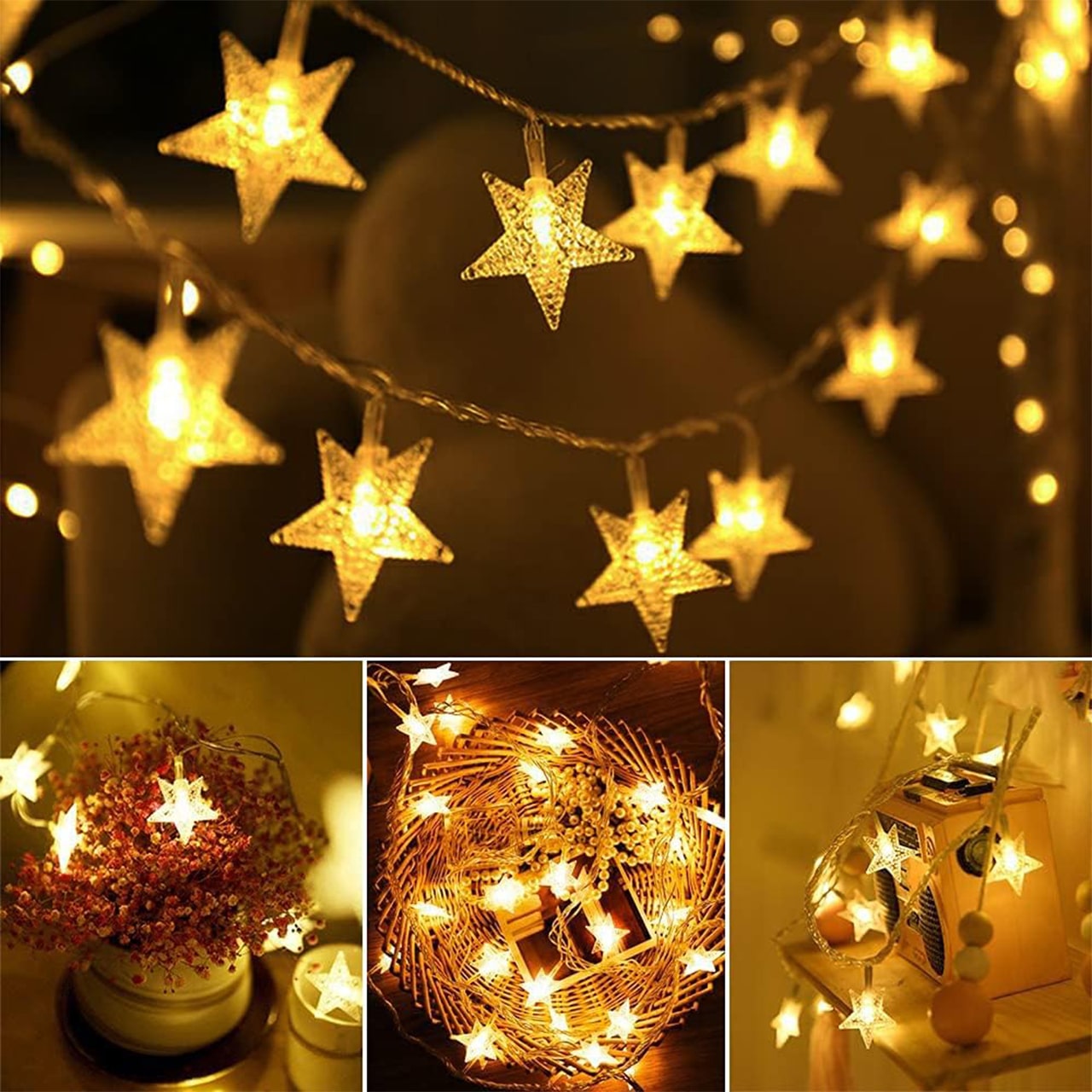 Twinkles, φωτεινή αλυσίδα με φώτα σε σχήμα αστεριού (6 μ) - Image 5