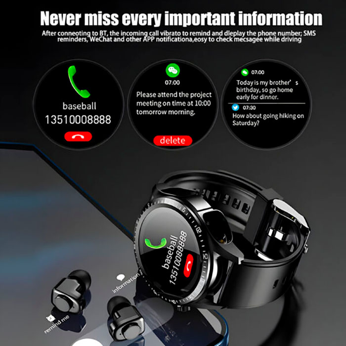 UltimateWatch, smartwatch και ασύρματα ακουστικά σε 1 σετ - Image 7