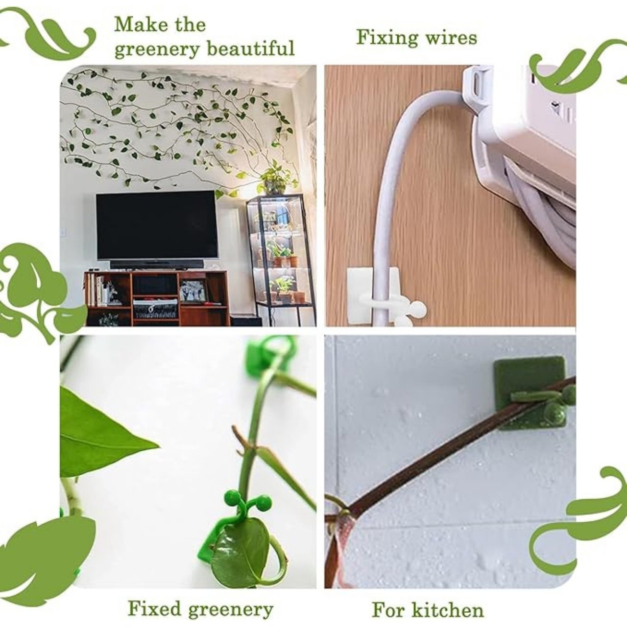 Vines, αυτοκόλλητοι υποστηρικτές φυτών και αναρριχητικών (100 κομμάτια) - Image 7