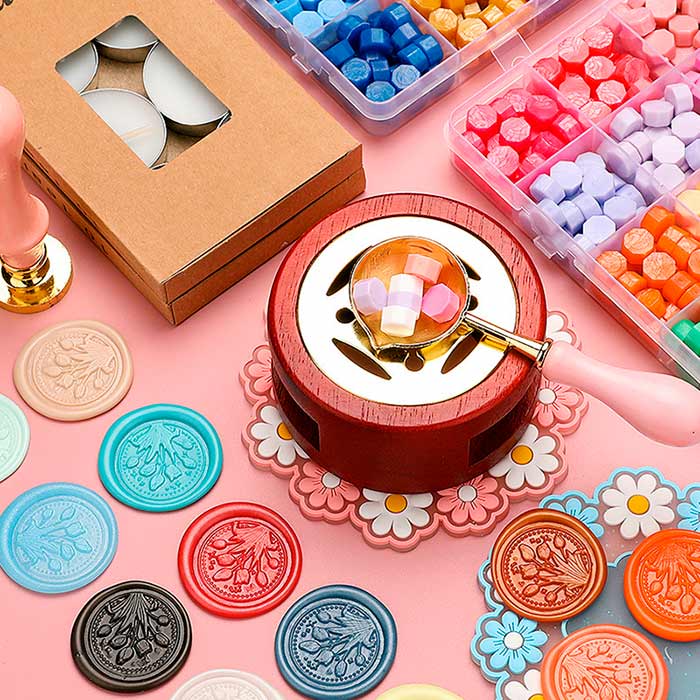 WaxKit, σετ 17 τεμαχίων για σφραγίδες από βουλοκέρι - Image 5