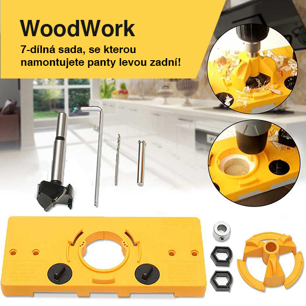 WoodWork, 7-τεμάχιο Σετ Εργαλείων Εγκατάστασης Περιστροφικών Μεντεσέδων (35 mm) - Image 9
