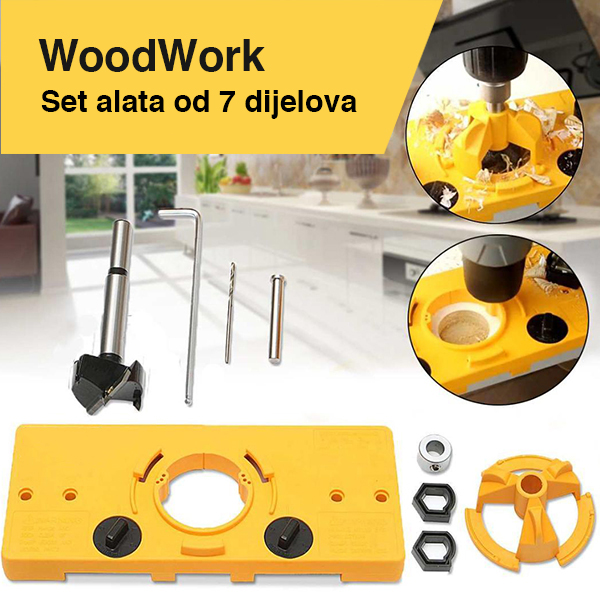 WoodWork, 7-τεμάχιο Σετ Εργαλείων Εγκατάστασης Περιστροφικών Μεντεσέδων (35 mm) - Image 10