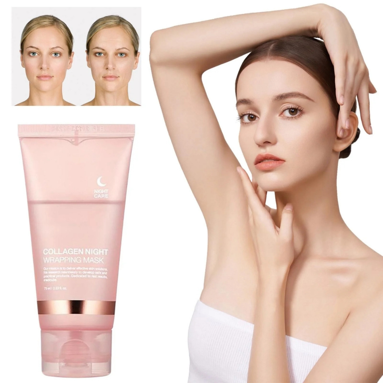 CollagenMask, νυχτερινή peel-off μάσκα προσώπου με κολλαγόνο (1+1 ΔΩΡΕΑΝ) - Image 4