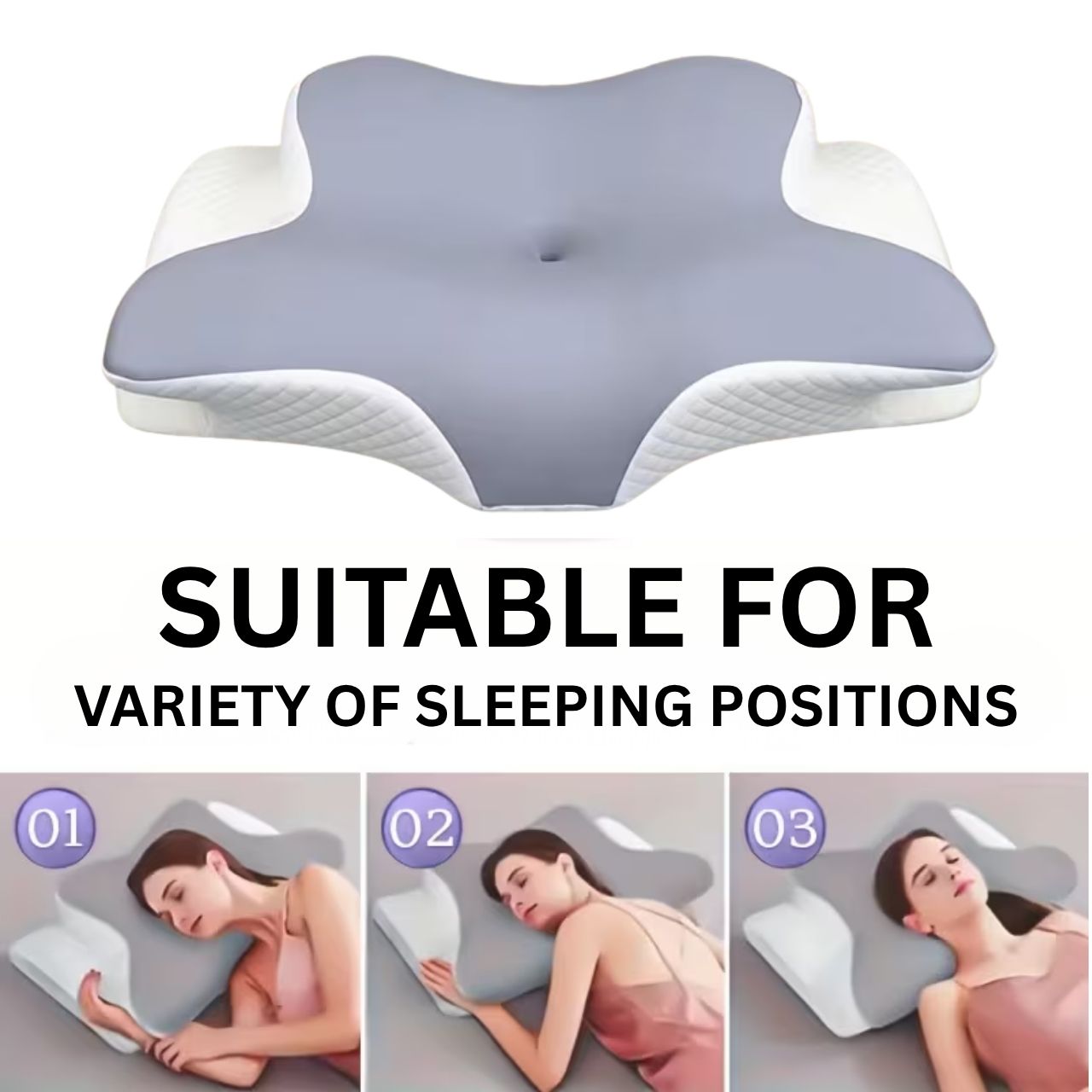 Εργονομικό μαξιλάρι με αφρό μνήμης, CervicalPillow - Image 5